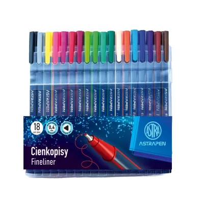 ASTRAPen, Liner 0,4mm, 18ks, mix barev, 202023003 ASTRAPen, Liner 0,4mm, 18ks, mix barev, 202023003
