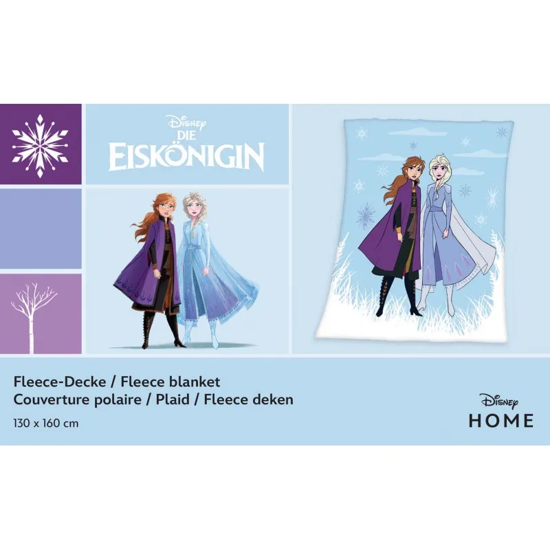 HERDING Detská flísová deka 130/160cm DISNEY FROZEN 2