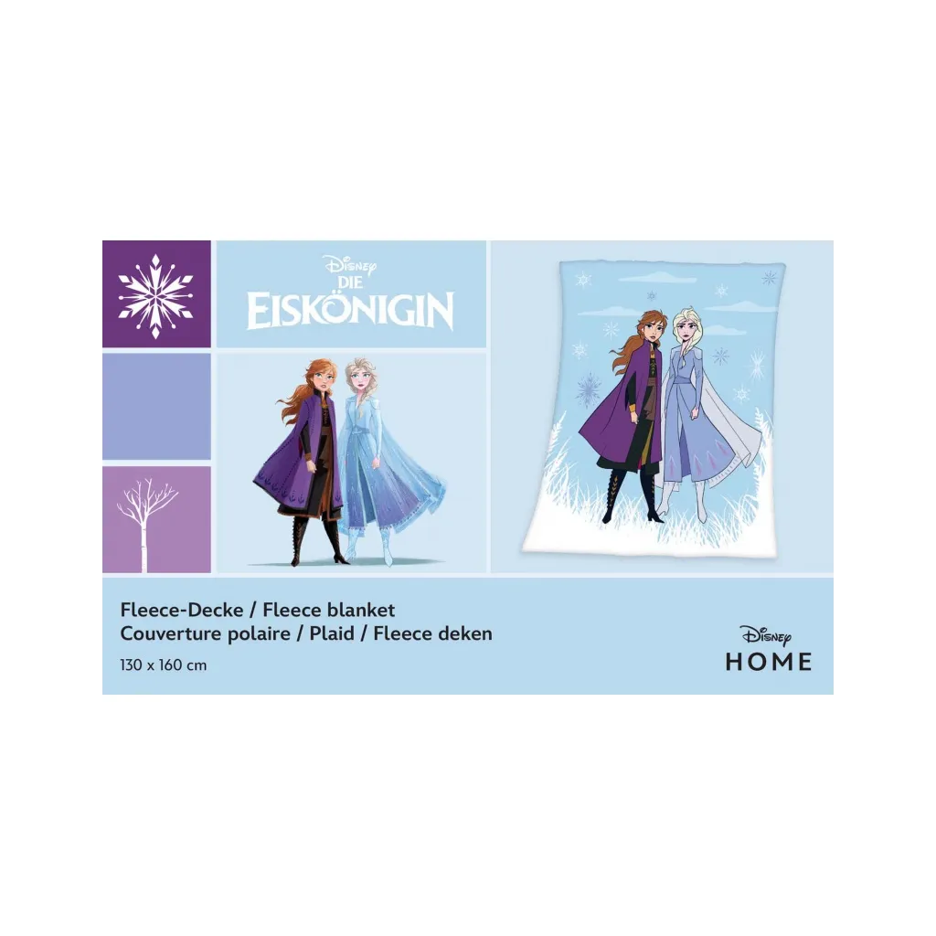 Detská flísová deka 130/160cm Herding DISNEY FROZEN 2