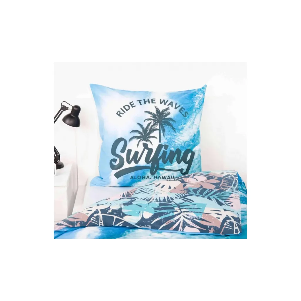 HERDING Oboustranné bavlněné povlečení SURFER, 140/200+70/90