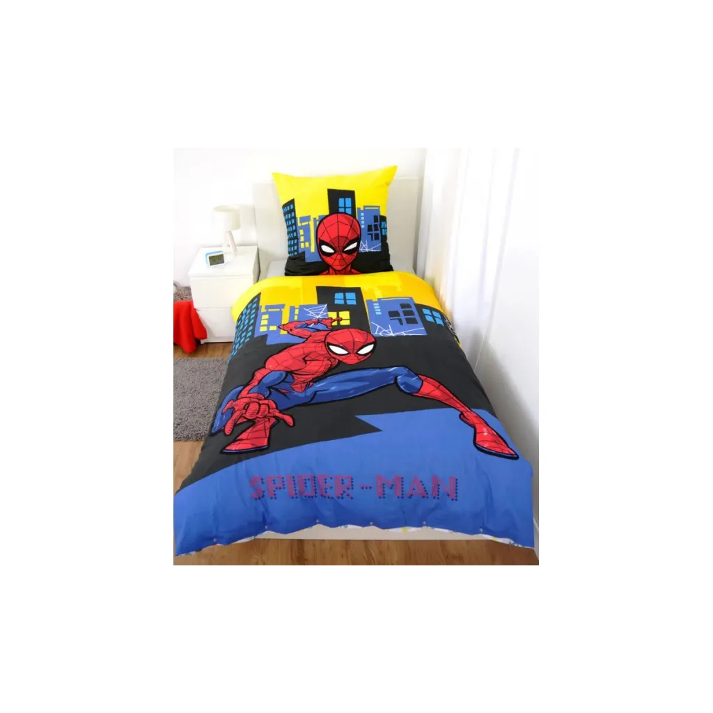 HERDING Obojstranné bavlnené obliečky SPIDERMAN, 135/200+80/80