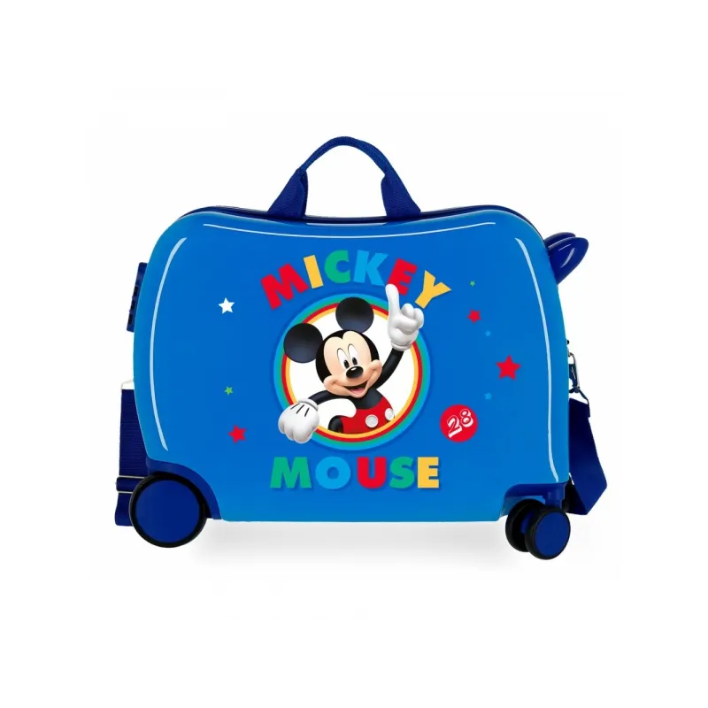 Dětský cestovní kufr na kolečkách / odrážedlo MICKEY MOUSE Blue, 2039821