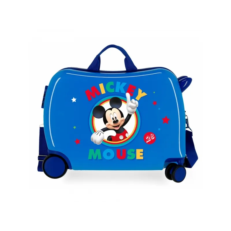 Detský cestovný kufor na kolieskach / odrážadlo MICKEY MOUSE Blue, 2039821