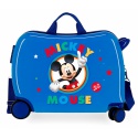 Detský cestovný kufor na kolieskach / odrážadlo MICKEY MOUSE Circle Blue, 2039821