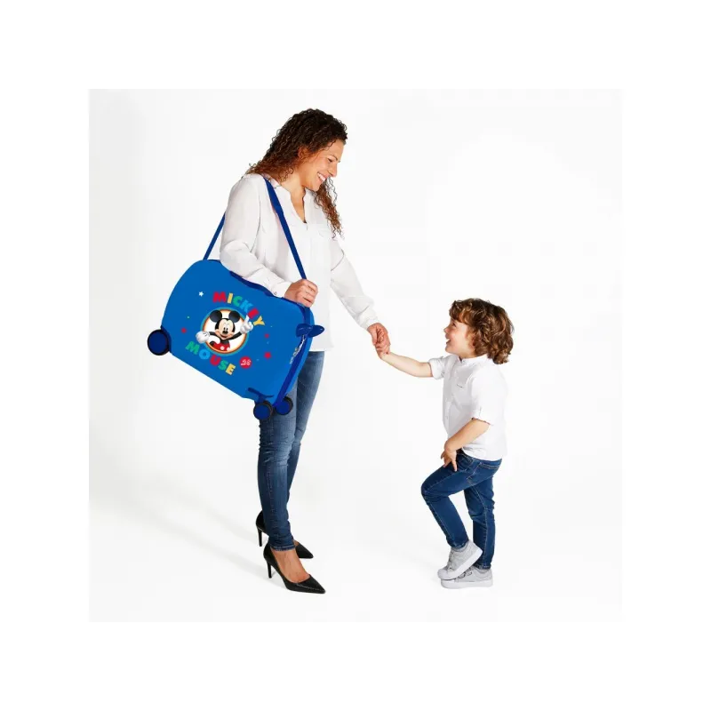 Dětský cestovní kufr na kolečkách / odrážedlo MICKEY MOUSE Blue, 2039821 Dětský cestovní kufr na kolečkách / odrážedlo MICKEY MOUSE Blue, 2039821