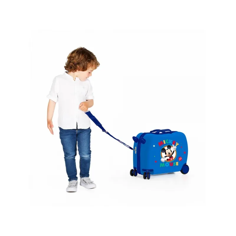 Detský cestovný kufor na kolieskach / odrážadlo MICKEY MOUSE Circle Blue, 2039821 Detský cestovný kufor na kolieskach / odrážadlo MICKEY MOUSE Circle Blue, 2039821