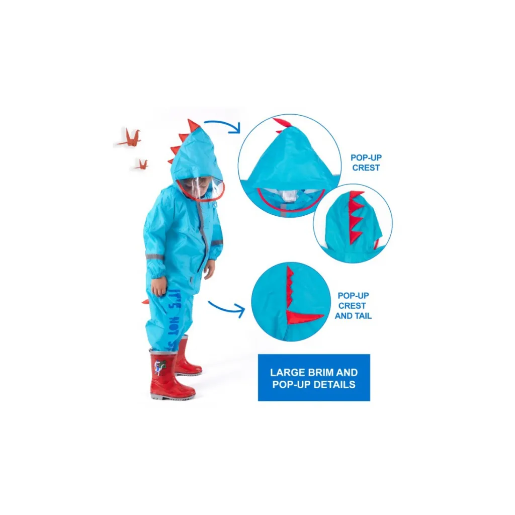 PERLETTI Detský overal do dažďa DINOSAUR, 14230, 5-6 rokov (116cm)