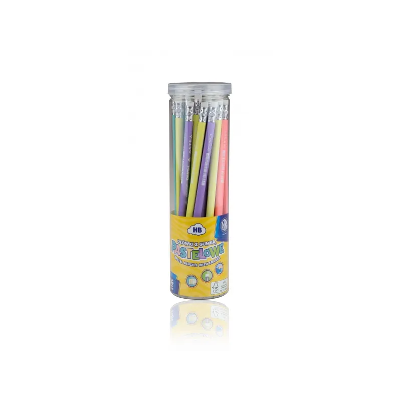 ASTRA Pastel, obyčajná HB ceruzka s merítkom a  gumou, stojan, 206120006