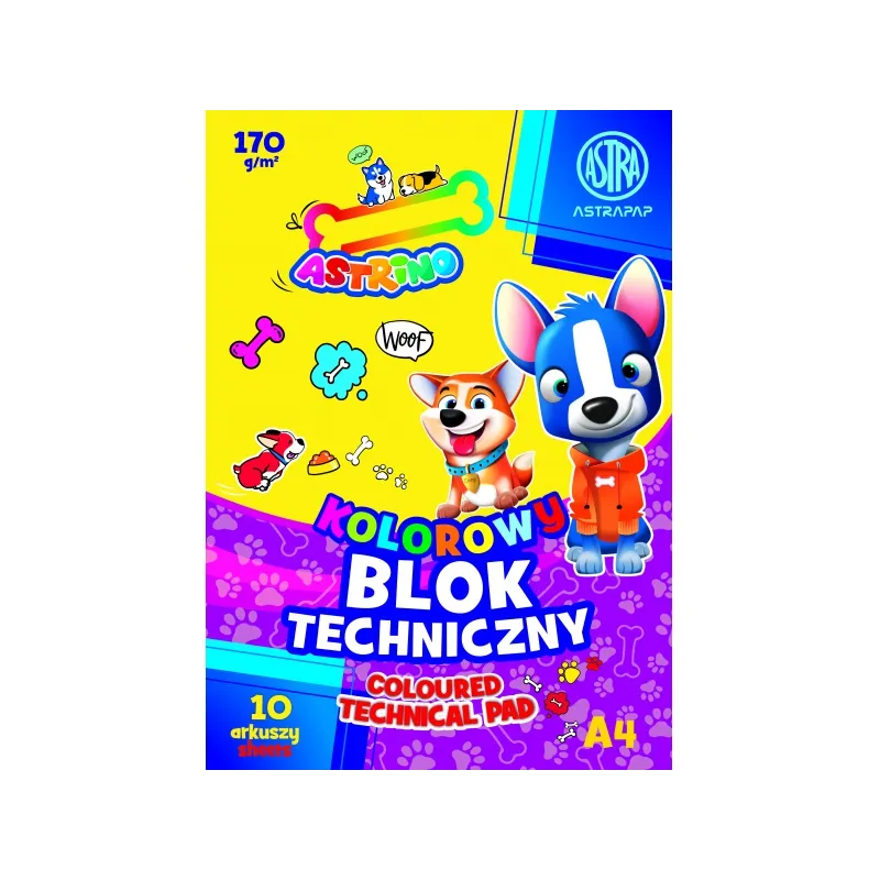 ASTRINO barevné papíry A4, 10 listů, 170g/m2, mix motivů, 106021014 ASTRINO barevné papíry A4, 10 listů, 170g/m2, mix motivů, 106021014
