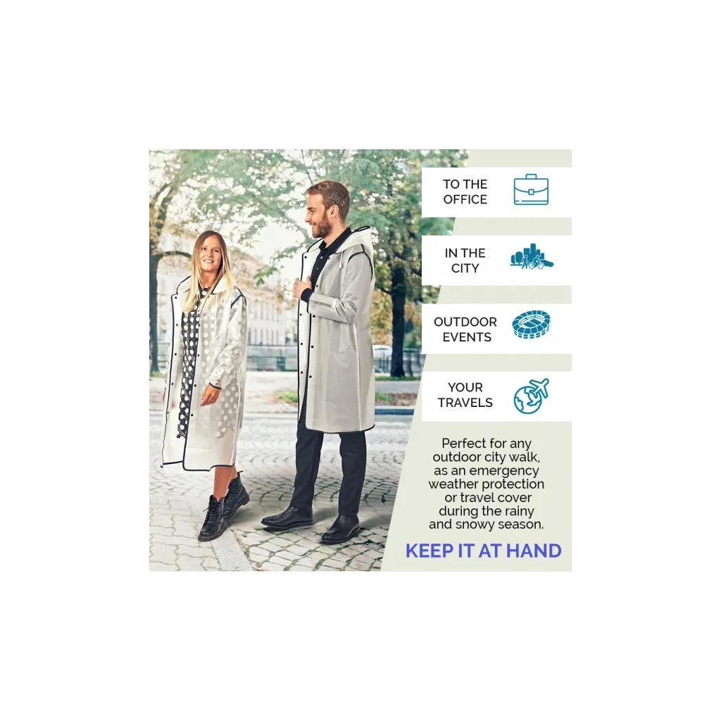 Dámsky pršiplášť Perletti Transparente Blue M – EVA materiál, reflexné prvky
