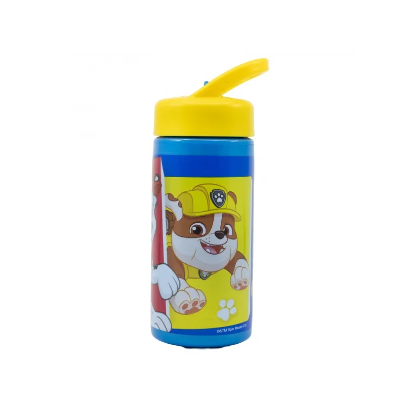 Plastová fľaša s výsuvnou slamkou PAW PATROL, 410ml, 74631