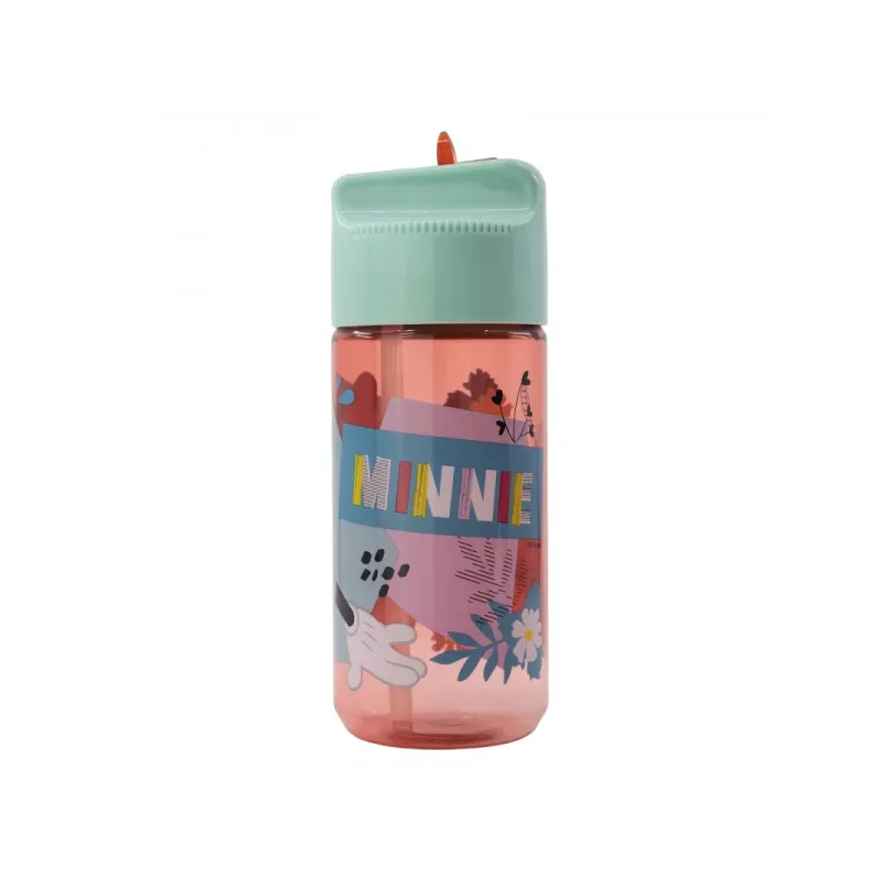 Plastová fľaša s výsuvnou slamkou MINNIE MOUSE, Transparent Tritan, 430ml, 74436 Plastová fľaša s výsuvnou slamkou MINNIE MOUSE, Transparent Tritan, 430ml, 74436