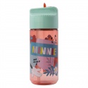 Plastová fľaša s výsuvnou slamkou MINNIE MOUSE, Transparent Tritan, 430ml, 74436