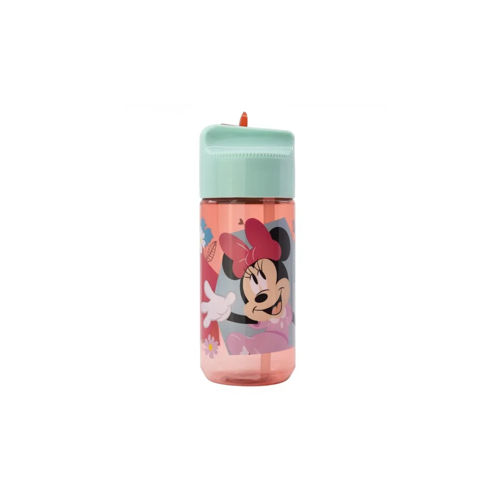 Plastová láhev s výsuvným brčkem MINNIE MOUSE, Transparent Tritan, 430ml, 74436