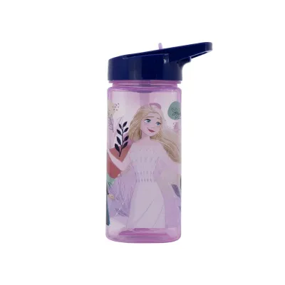 Plastová hranatá láhev s výsuvným brčkem DISNEY FROZEN, Tritan 510ml, 74214