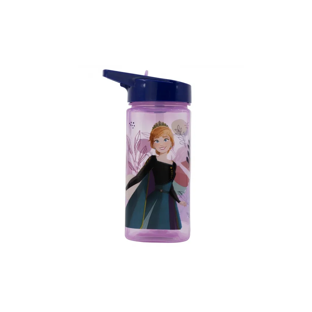 Plastová hranatá láhev s výsuvným brčkem DISNEY FROZEN, Tritan 510ml, 74214