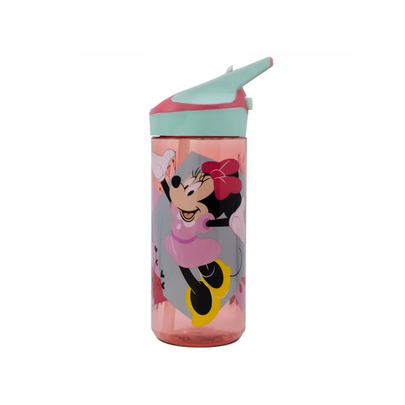 Plastová fľaša s výsuvnou slamkou MINNIE MOUSE, Tritan 620ml, 74697