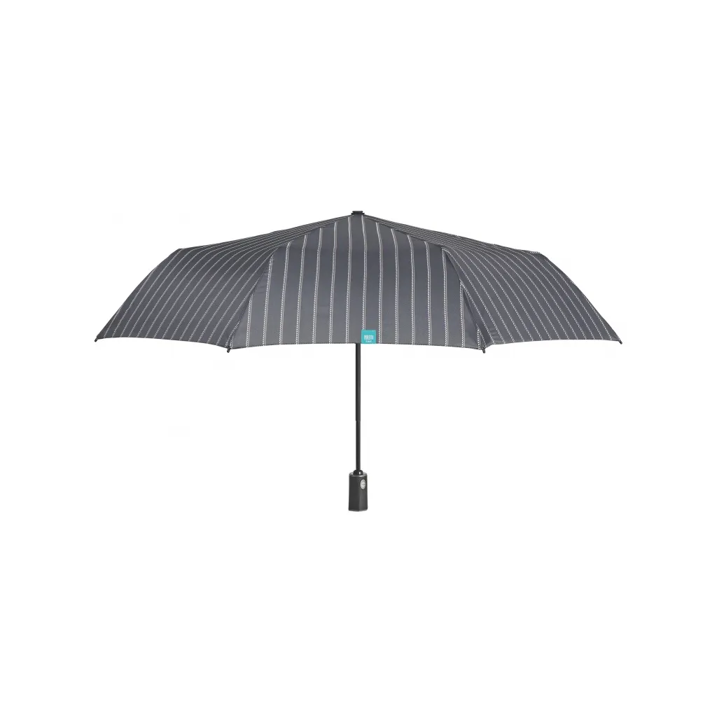 PERLETTI Time, Pánský plnoautomatický skládací deštník Gessato / šedý, 26347