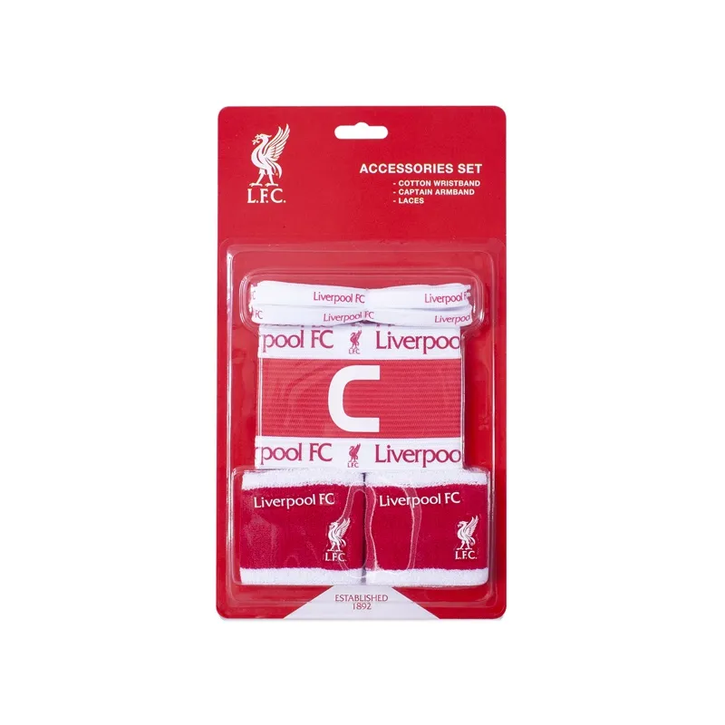 Accessories set LIVERPOOL F.C. (2x potítko, kapitánska páska, šnúrky do topánok)