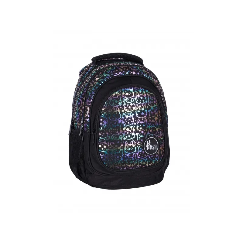 HASH Školní batoh pro první stupeň HOLO EFFECT NEON KITTY, AB330, 502022119 HASH Školní batoh pro první stupeň HOLO EFFECT NEON KITTY, AB330, 502022119