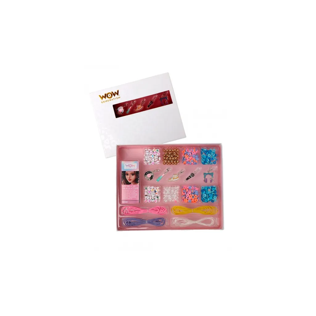 Súprava na výrobu náramkov + 5 kovových príveskov WOW, WOW00005