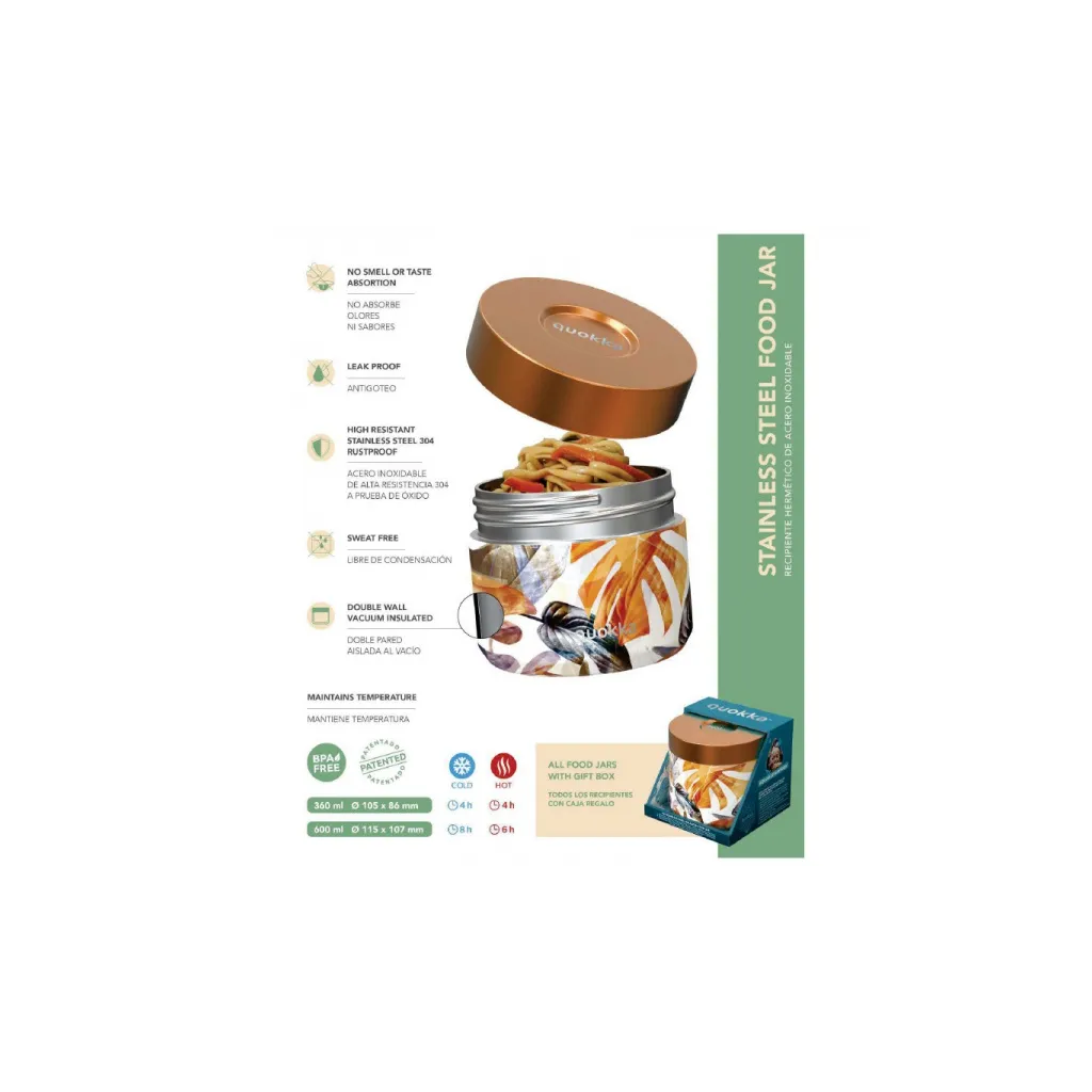 Quokka Whim, Nerezová termonádoba na jídlo AUTUMN, 360ml, 40100