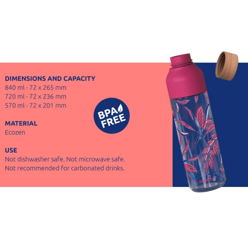 Quokka Ice, Plastová láhev Black, 840ml, 06986