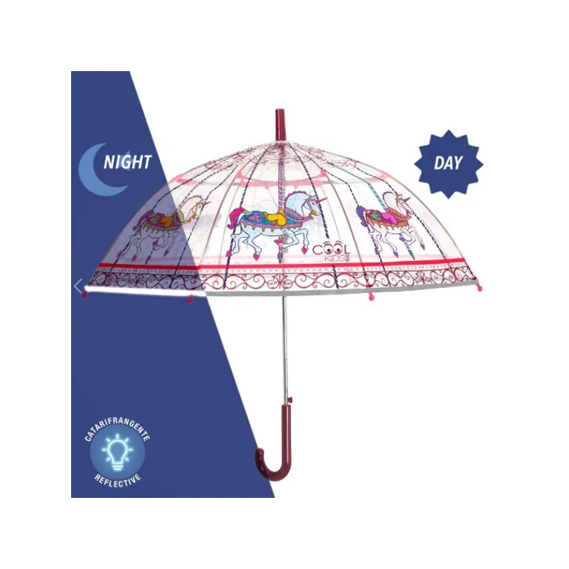 PERLETTI Detský reflexný dáždnik COOL KIDS Giostra, 15629