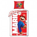 HALANTEX Oboustranné bavlněné povlečení SUPER MARIO, 140/200+70/90, SMM-001BL