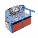 Dětský dřevěný nábytek 3v1 PAW PATROL (Lavička, Box na hračky, Stolek), PW12898