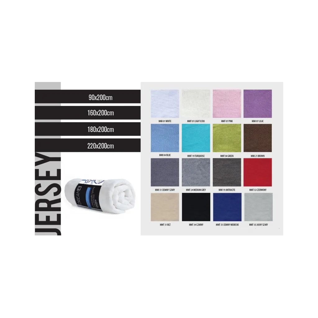 CARBOTEX Ložní prostěradlo/plachta, Jersey Světle modrá, 180/200cm, MMI04