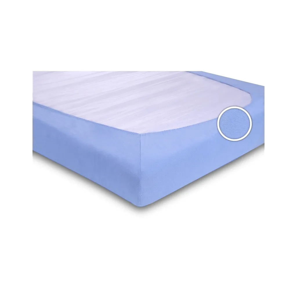 CARBOTEX Ložní prostěradlo/plachta, Jersey Světle modrá, 180/200cm, MMI04