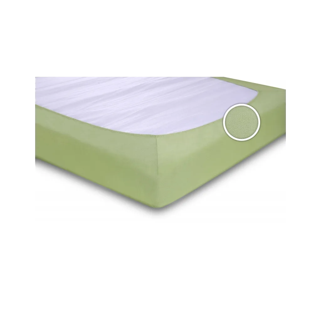 CARBOTEX Posteľné prestieradlo / plachta, Jersey Svetlo Zelená, 180/200cm, MMT04