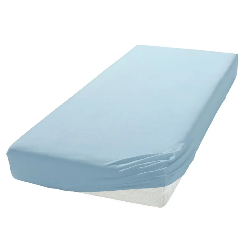 CARBOTEX Posteľné prestieradlo / plachta, Jersey Svetlomodrá, 160/200cm,MMI04 CARBOTEX Posteľné prestieradlo / plachta, Jersey Svetlomodrá, 160/200cm,MMI04