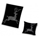 Supersoft vánoční deka 150/200cm + polštář Black, PNL235032-T