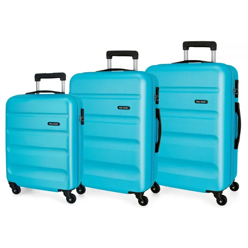 ROLL ROAD Flex Azul Claro, Sada ABS cestovných kufrov, 55-65-75cm, 584946A ROLL ROAD Flex Azul Claro, Sada ABS cestovných kufrov, 55-65-75cm, 584946A