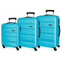 ROLL ROAD Flex Azul Claro, Sada ABS cestovných kufrov, 55-65-75cm, 584946A
