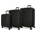 MOVOM Wood Black, Sada luxusných ABS cestovných kufrov, 75cm/65cm/55cm, 5319461