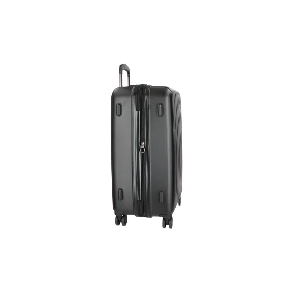 MOVOM Wood Black – Sada luxusných ABS cestovných kufrov 75/65/55 cm, TSA zámok