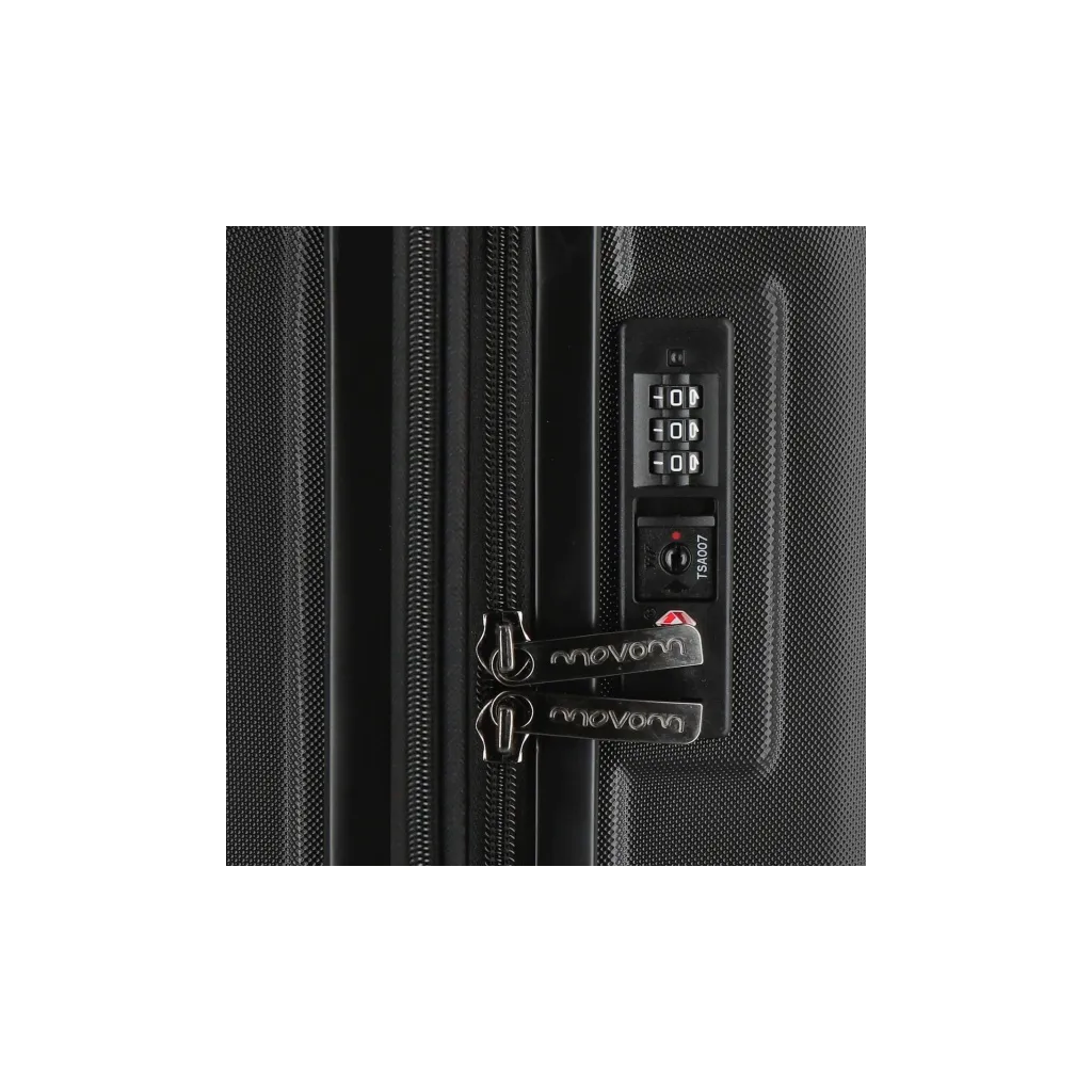 MOVOM Wood Black – Sada luxusných ABS cestovných kufrov 75/65/55 cm, TSA zámok