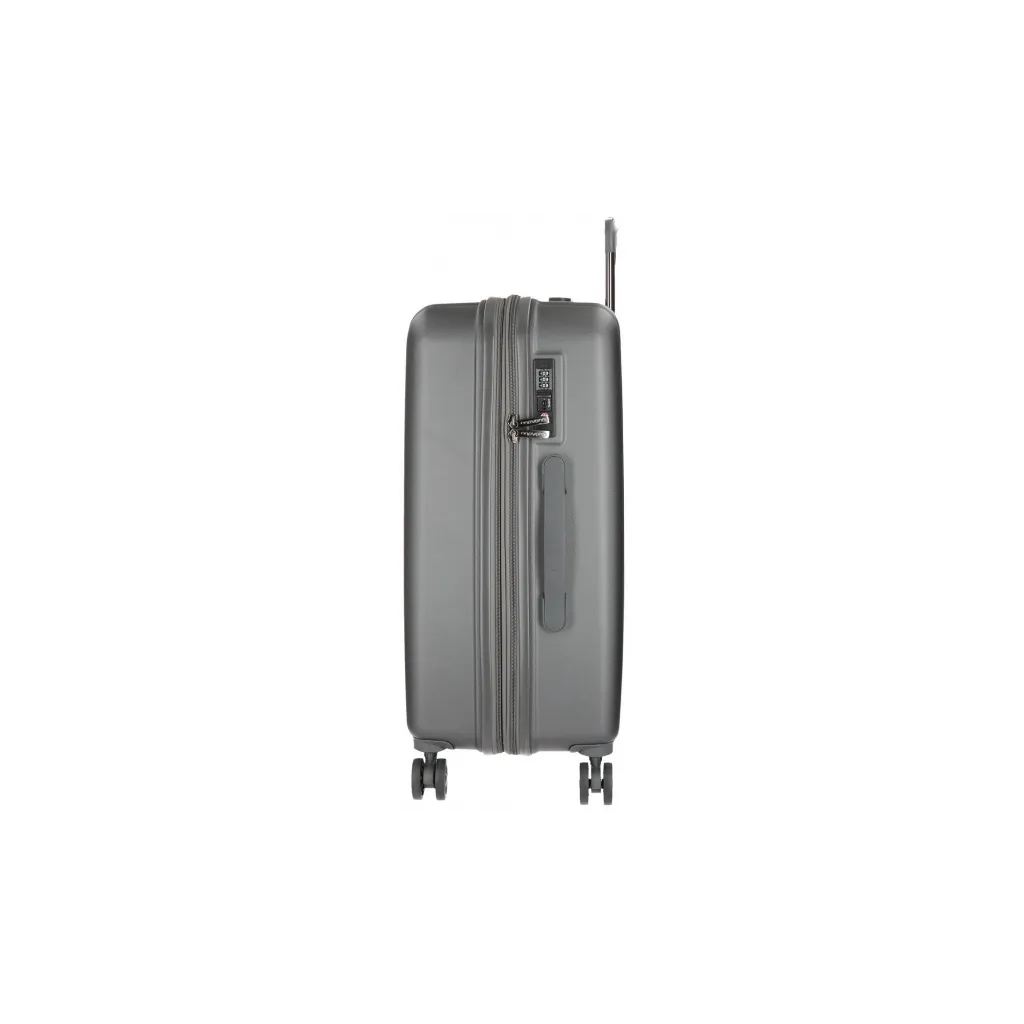 MOVOM Wood Antracite – Sada luxusných ABS cestovných kufrov 75/65/55 cm, TSA zámok