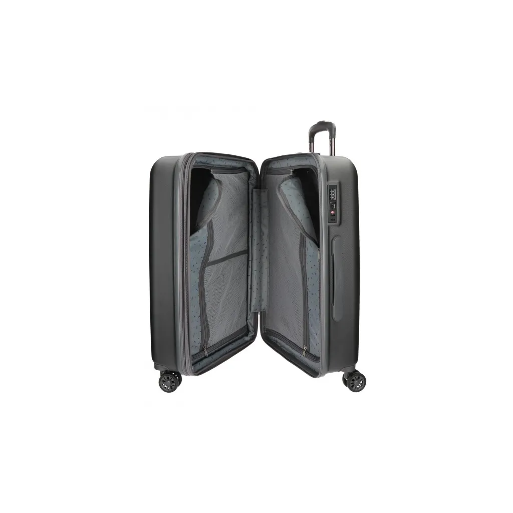 MOVOM Wood Antracite – Sada luxusných ABS cestovných kufrov 75/65/55 cm, TSA zámok