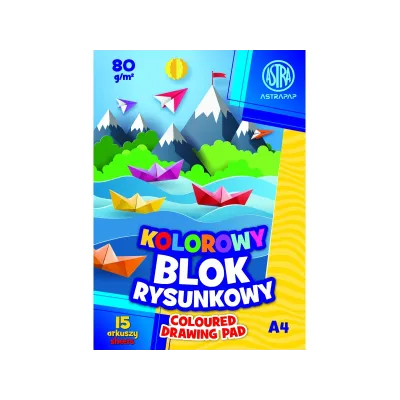 ASTRA barevné papíry A4, 15 listů, 80g/m2, mix motivů, 106021004