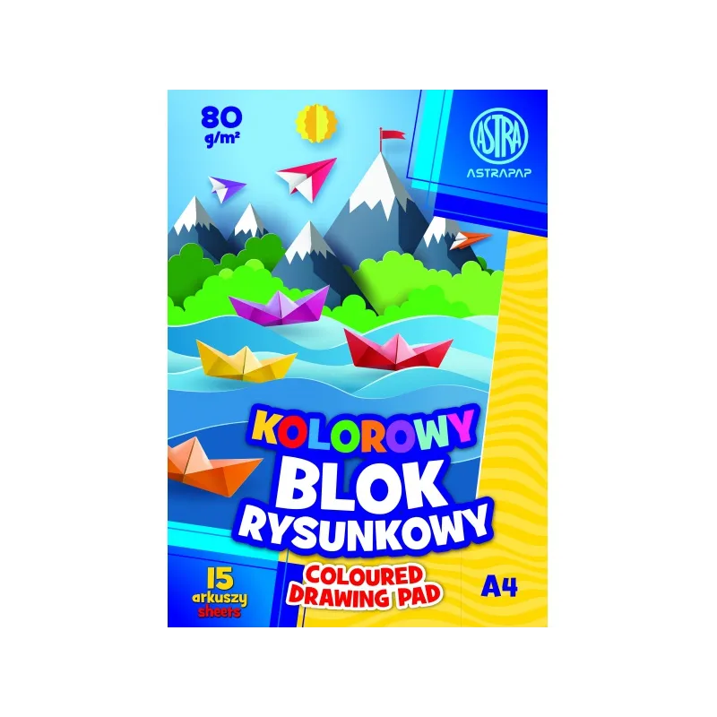 ASTRA farebné papiere A4, 15 listov, 80g/m2, mix motívov, 106021004 ASTRA farebné papiere A4, 15 listov, 80g/m2, mix motívov, 106021004
