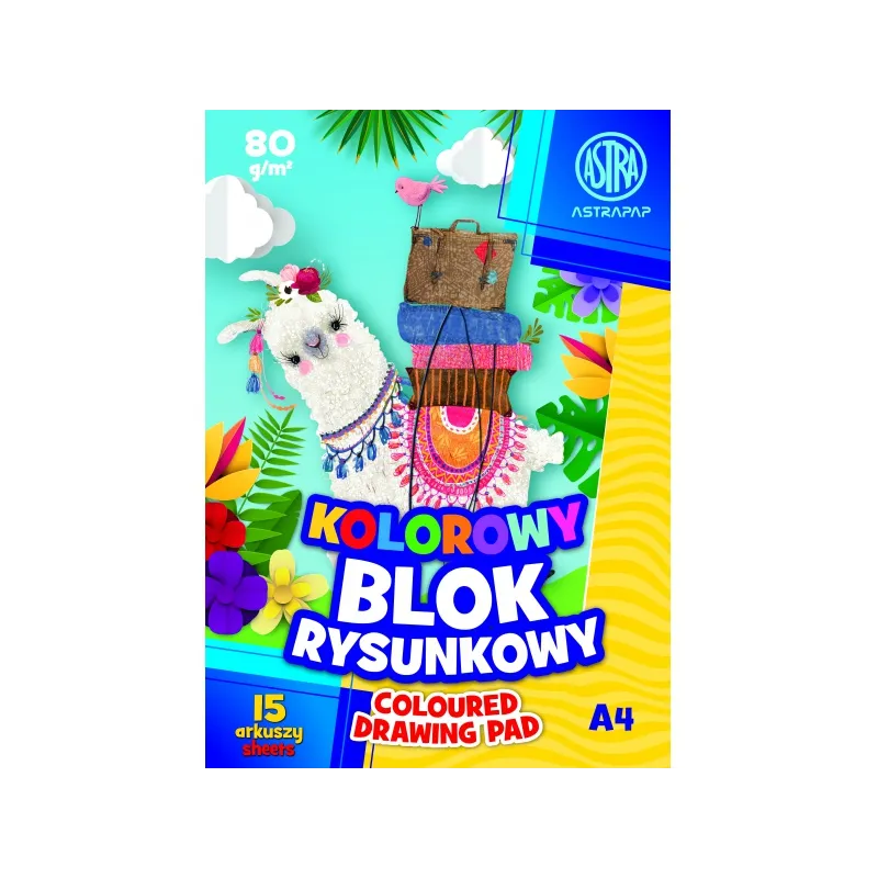 ASTRA barevné papíry A4, 15 listů, 80g/m2, mix motivů, 106021004