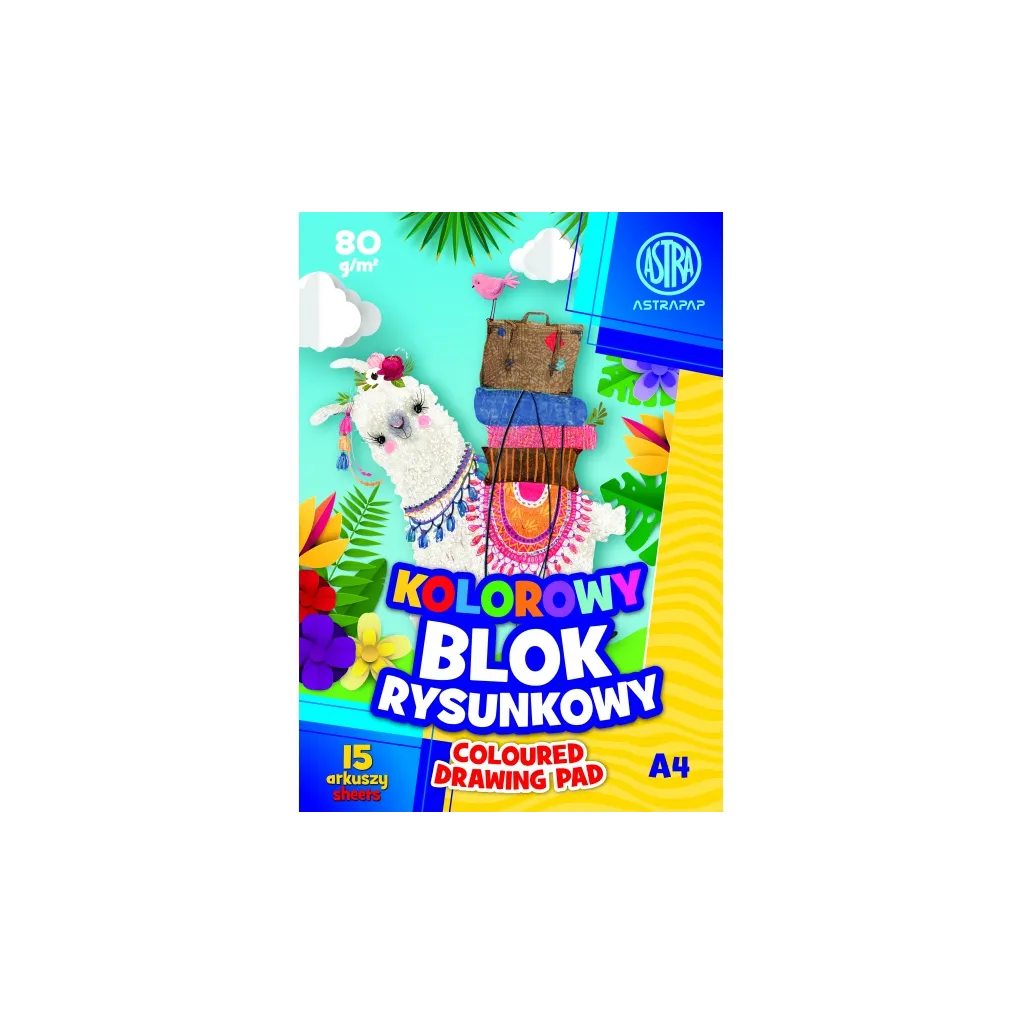 ASTRA barevné papíry A4, 15 listů, 80g/m2, mix motivů, 106021004