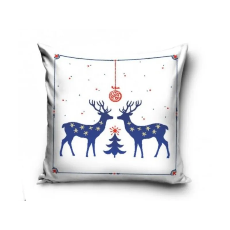 Vianočná obliečka na vankúšik Blue Deer, 40/40cm, PNL231232 Vianočná obliečka na vankúšik Blue Deer, 40/40cm, PNL231232