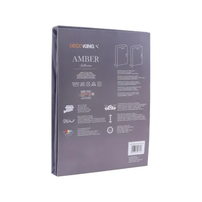 DecoKing, Prestieradlo / plachta Amber 180-200/200cm, grafitová DecoKing, Prestieradlo / plachta Amber 180-200/200cm, grafitová