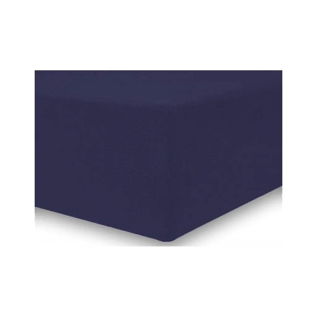 DecoKing, Prostěradlo / prostěradlo Amber 180-200/200cm, tmavě modrá
