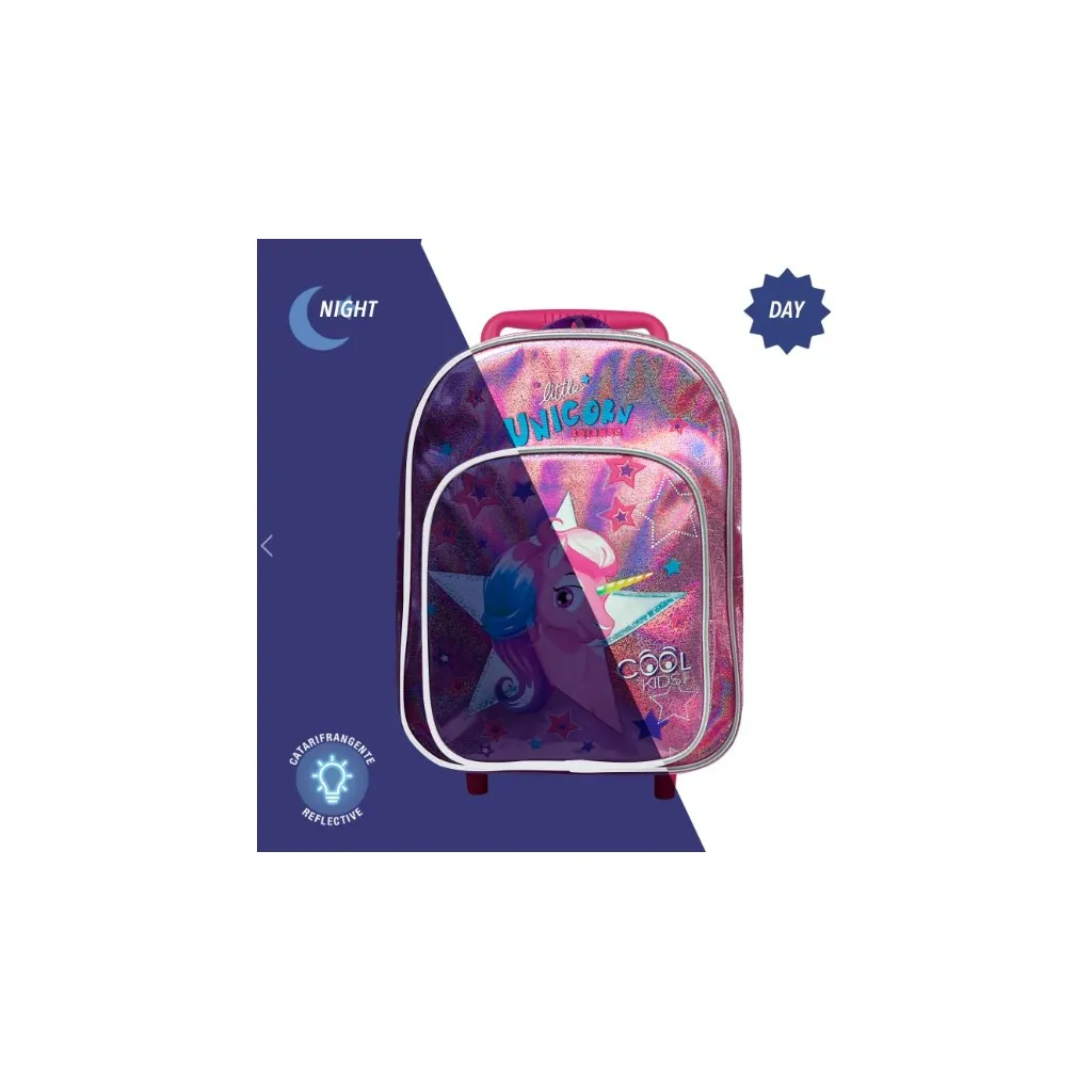 Dětský reflexní batoh na kolečkách Unicorn, 14116